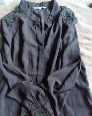 Chemisier noir voile 