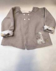 Veste 12M doublée,girafe Petit béguin 