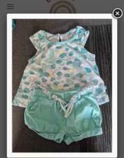 Short blouse verte
