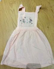 Robe rose pâle salopette 18 mois