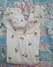 Robe blanche palmiers 