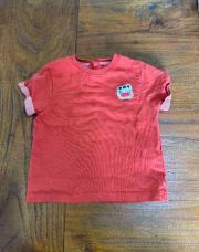 T shirt orange aèbre Obaibi 9 mois