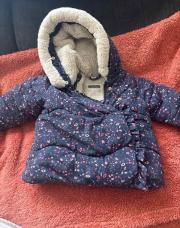 Manteau tao bleu fleuri 12m