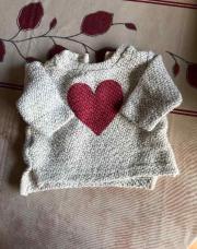 Pull Zara 6 mois cœur 