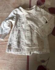 Blouse oiseaux et fleurs roses 6 mois 