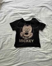 Tee shirt noir mickey 6/9 mois 