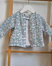 Blouse matelassée verte à fleurs 18 mois TAO