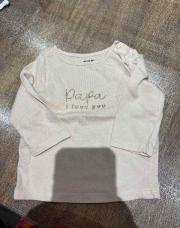 Blouse Kiabi papa i love you 3mois