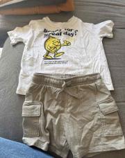 Ensemble citron avec short 80 