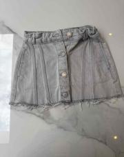Jupe grise jeans 6-7 