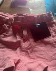 Short jeans rose 5/6 ans