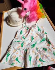 Robe blanche oiseau HEMA 12M