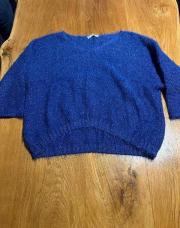 Pull bleu en laine 