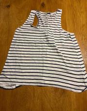 Top blanc ligne noir taille Xl 