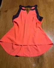 Blouse orange noir taille M 