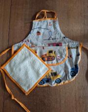 Tablier +serviette 1-3ans grues