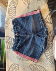 Short paillettes rose T128