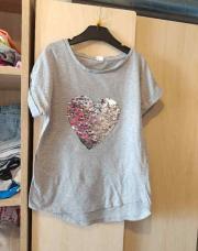Tee shirt gris coeur  T134/140