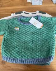 Pull vert crochet  12 mois 