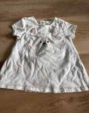 T-shirt chat blanc 12M 