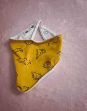 Bavoir triangle jaune dino