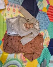 Bodys longues manches bruns 