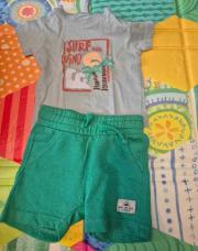 Tee-shirt et short vert Surf 