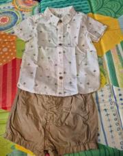 Chemise et short brun 