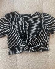 T-shirt ligné court 