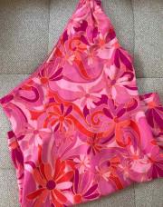 Robe rose fleurie fluo 