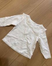 T-shirt blanc 12m bébé fille 