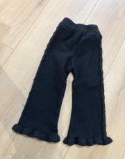 Pantalon maille noir bébé fille 18m