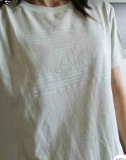 T shirt Vans vert eau T.16A