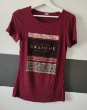 T.shirt bordeaux Pimkie T.16A