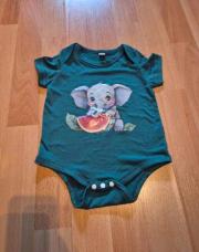 Body vert éléphant 3-6mois