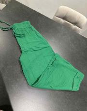 Pantalon gaz de coton vert S 