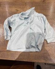 Blouse bleu pois taille naissance 
