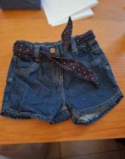Short jean avec ceinture 18 mois 