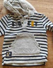 Pull gris ligné marine Boboli 2A