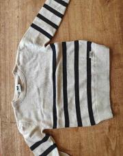 Pull col rond lignés TAO 2-3A