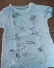 Tee-shirt bleu pirate 98 cm