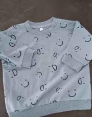 Pull bleu smiley léger 68 cm 