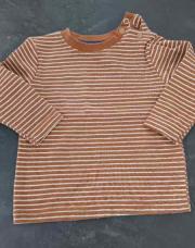 Blouse LM 68 cm lignée brun