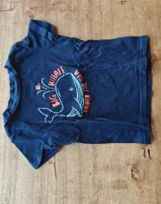 T-shirt baleine Marine InExtenso 92cm 