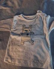 t-shirt manches longues blanc ourson 6 mois