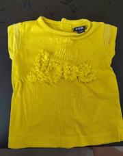 T-shirt jaune courte manches Love Kiabi 1m