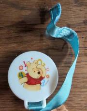 Attache tétine en tissu bleu Disney Winnie l'ourson 