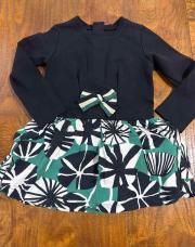 Robe catimini 3 ans verte et noir 