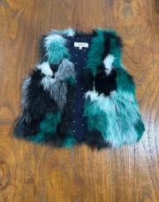 Gilet fourrure catimini 3 ans vert 