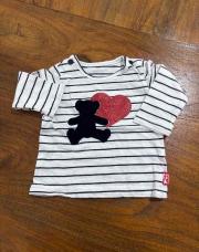 T shirt Lulu castagnette cœur 3 mois 